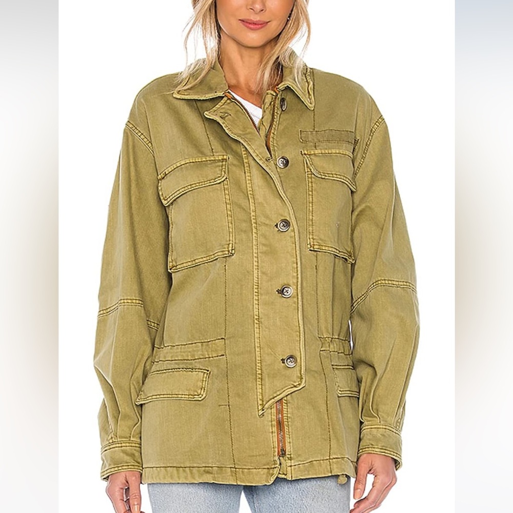 Free People Seize The Day Jacket 💚 Size XS - Oversized